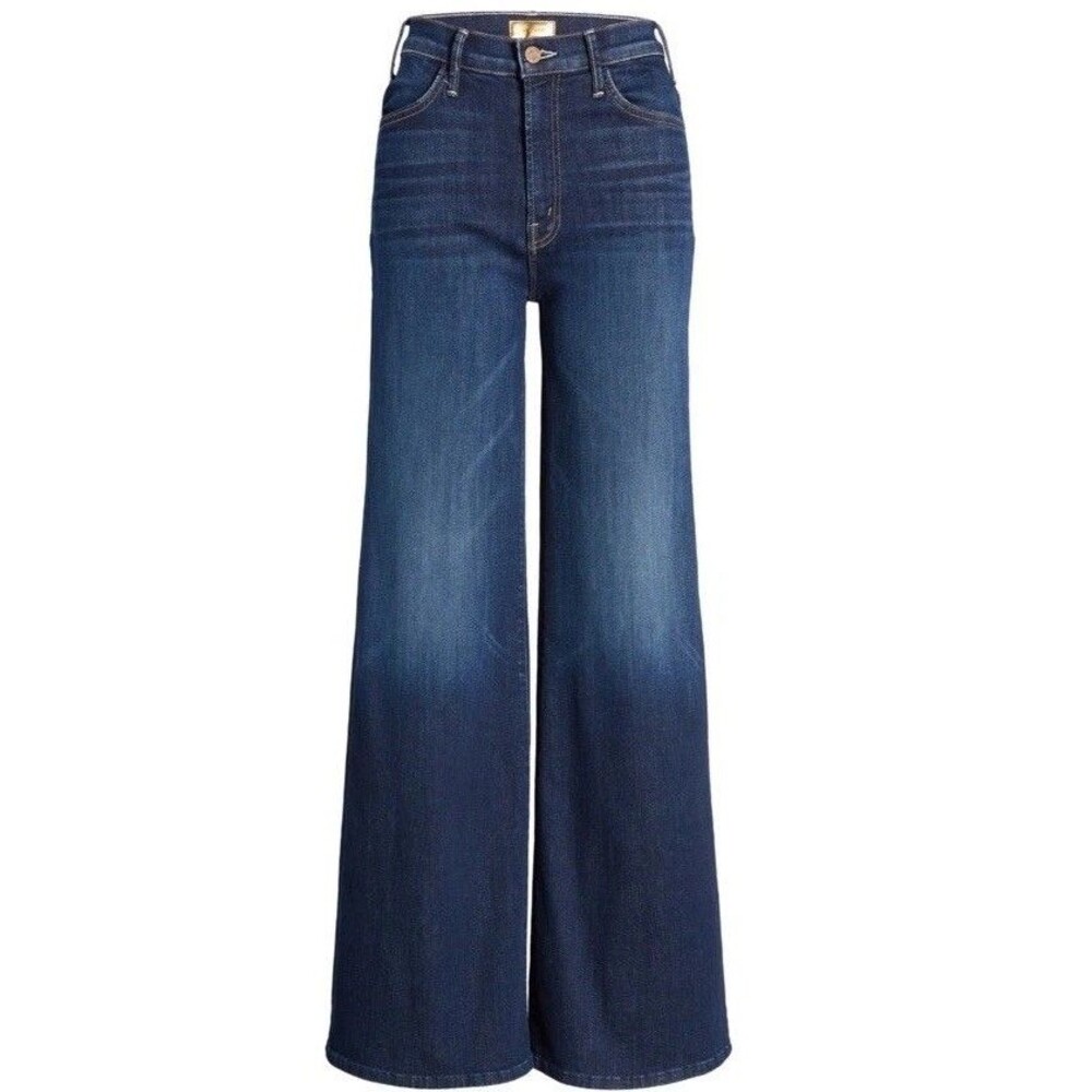 Mother The Hustler Roller Sneak Jeans In Off Limits High Rise Wide Leg Sz 26 NWT - Picture 3 of 15